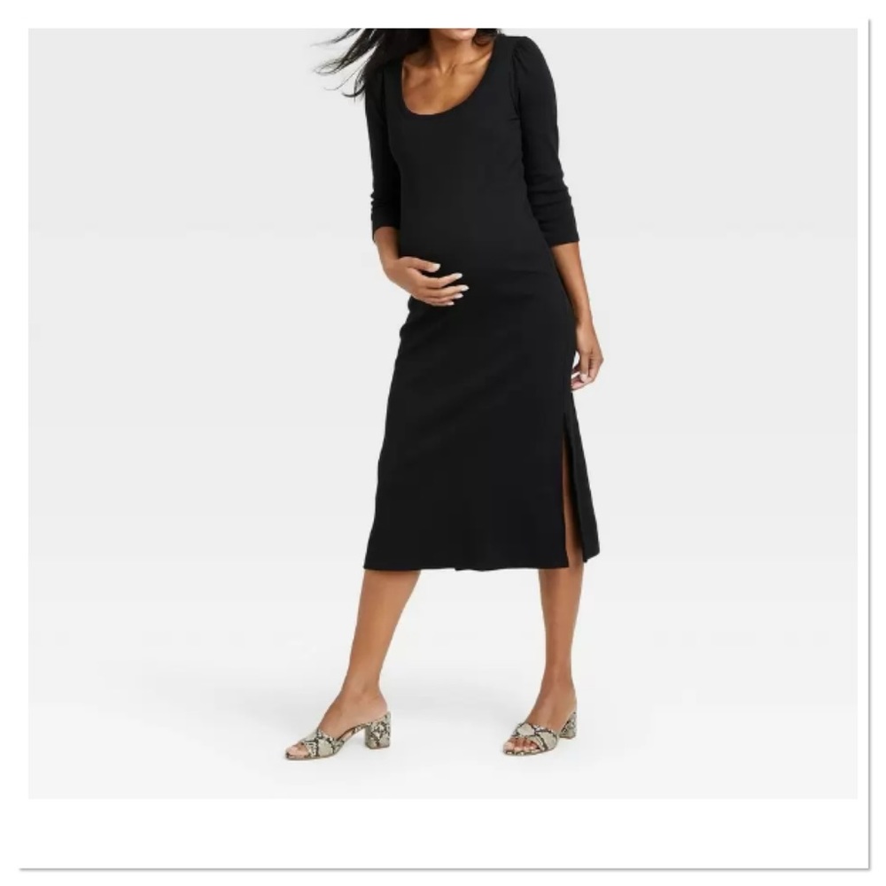 The Nines By Hatch Maternity Dress Ribbed Jersey Knit NWT